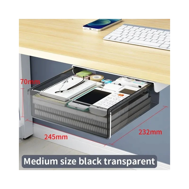 Closiq Desk Drawer Organizer – Self Adhesive Hidden Compartments for
