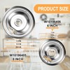 W10196405 W10196406 Chrome Drip Pans Kit Compatible for Whirlpool- 1x8"