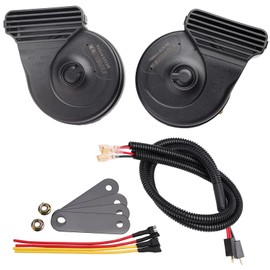 FARBIN Car Horn Thin Model Premium Horn + Bifurcated Branch Harness for Toyota, Honda, Nissan, Suzuki Car Horn, Wiring with Flat Terminals