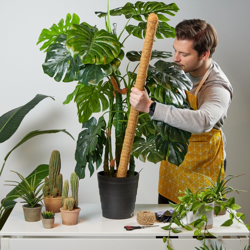 Relaxdays Coconut Sticks Set of 5 Flexible Plant Sticks for