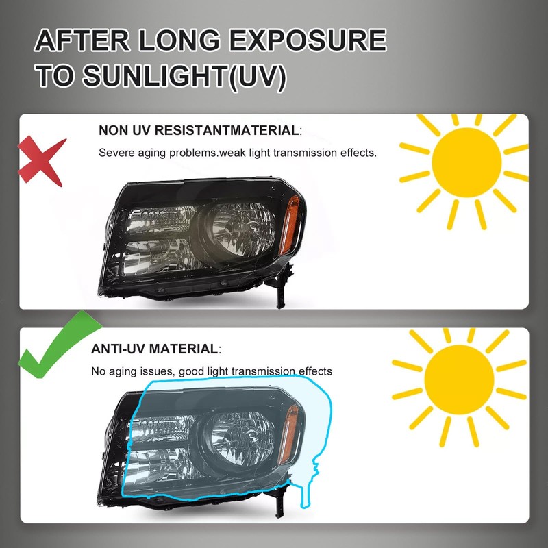 2012-2015 Pilot Headlights,Headlight Assembly Fit for Honda Pilot 2012 2013