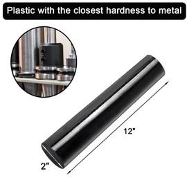 1 Pack Round Acetal Copolymer Rods - 2 -Inch Diameter and 12-Inch Length Opaque Black Acetal Copolymer Rods （POM-C） Perfect for Non-Marring