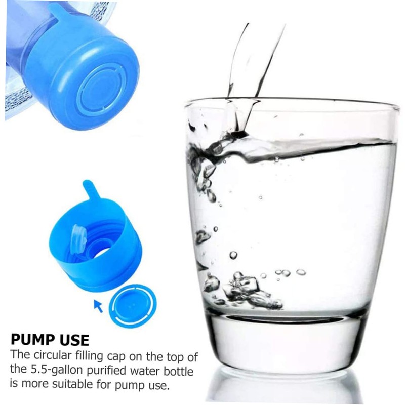 TEHAUX 35Pcs Splash Water Jug Sealing Caps Blue Spill Covers