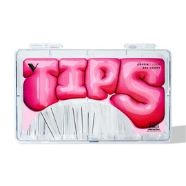 V Beauty Pure Coffin Nail Tips - Coffin, Long, Acrylic Nail and Gel Tips, Curved Extension, Professional Long Flexible Fake Nails with the Perfect C Curve, Half Cover and Clear - 504 pcs