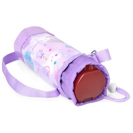 COLORFUL CANDY STYLE N3770300 Plastic Bottle Holder, Girls, Cover Case, Shoulder Strap, Cold Retention, Unicorn Fantasy