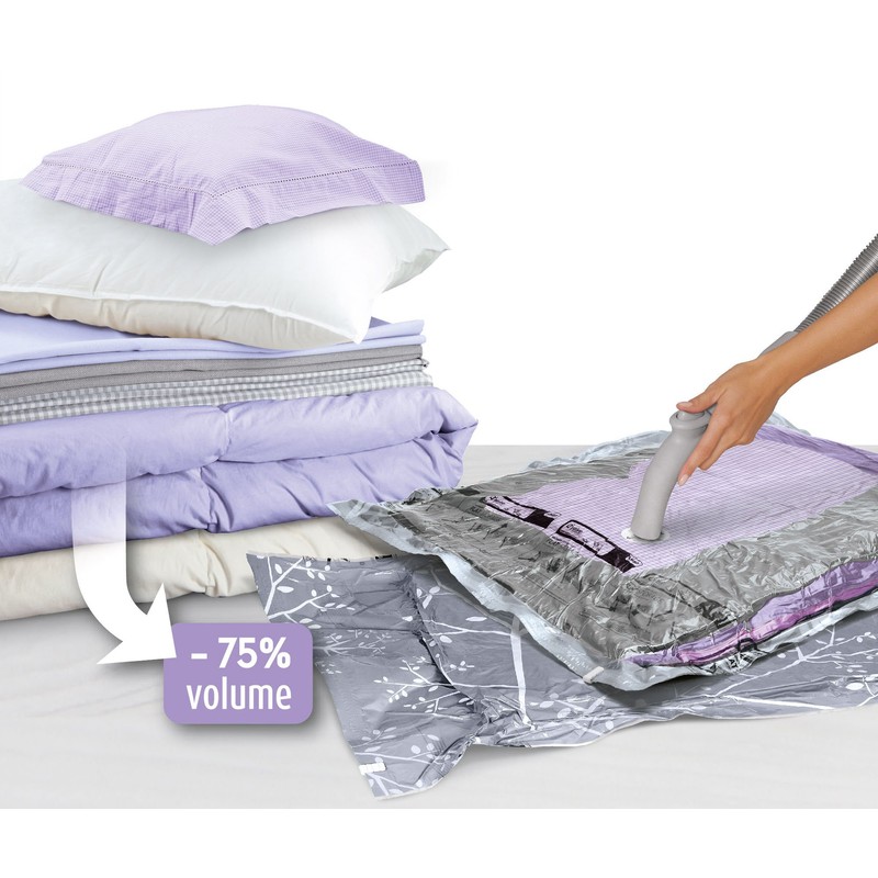 Domopak Living S2 Jumbo Vacuum Bag 2PZ Vacuum, Plastic, Grey