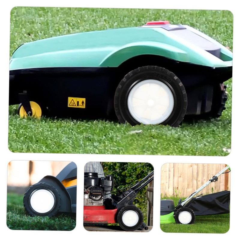 CHILDWEET 2pcs Solid Mute Rubber Casters for Lawn Mowers and