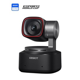 OBSBOT Tiny 2 Webcam 4K PTZ, AI-Powered Tracking & Auto Framing, 4K Webcam with Voice Control, Gesture Control, 60 FPS, HDR Low-Light Correction, Web 