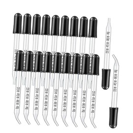 ULTECHNOVO 20pcs Dropper Tip Black Straws Pipette Eye Dropper Handle Pipettes Black