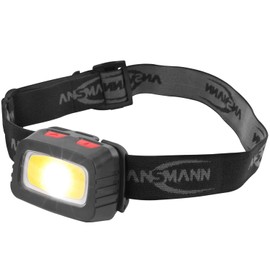 ANSMANN Head Light HD 200B | Headlight Torch | Rotatable on 45 degree hinge | lightweight | multiple power settings | up to 185 lumens brightness