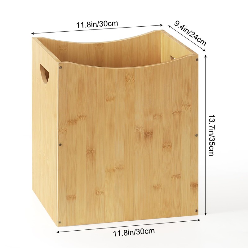 MOOACE Small Wastebaskets, 5 Gallon Trash Can with Handles, Rectangular