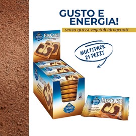 Riso Scotti Snack - BisCake Merendine Variegate Vaniglia e Cacao - 21 Pezzi