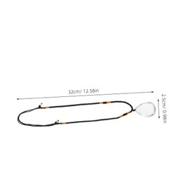 Healeved White Teardrop Pendant Hand Polished Clear Crystal Drop Bead Charm for Meditation Durable Jewelry for Women Stone for Yoga and Daily Wear