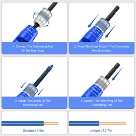 8Pcs Wire Twister Tool for Drill,YIHANGYE Wire Stripper for Drill,for 8-10-12-14 Gauge Electric Wire Stripper,Drill Wire Twister With 2Pcs Metal and Plasticwire Twisting Tool,Wire Connectors Nuts