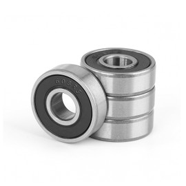 Pack of 4 608-2RS Ball Bearings Miniature Deep Groove Ball Bearings, 8 x 22 x 7 mm Skateboard Wheel Bearing with Rubber Double Sealed, Chrome Steel and Pre-Lubricated, for DIY, Inline Skates, Roller