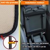8sanlione 8sanlione Car Armrest Storage Box Mat, Fiber Leather Car