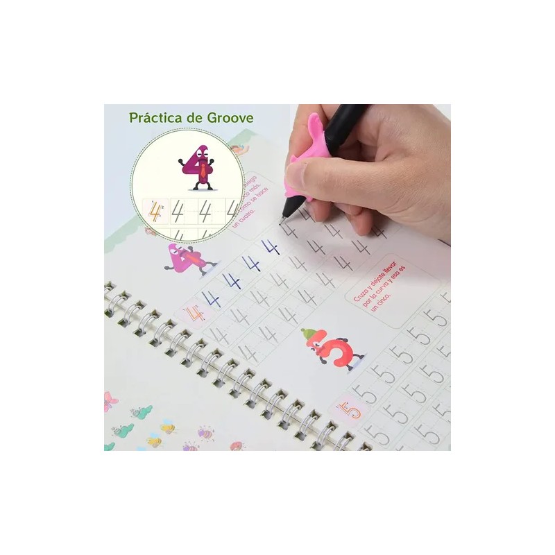 8 Cuadernos De Caligrafía Reutilizables Español20 Repuestos