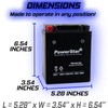 PowerStar YTX14AH-BS ATV Battery for Yamaha 400cc YFM400FW Kodiak/Automatic 2003