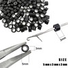 Aouuhe 500 Pcs Micro Link Rings Beads for Hair Extensions