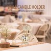 Candle Holder Arabian Star Moon Ginkgo Shape Metal Candle Holder