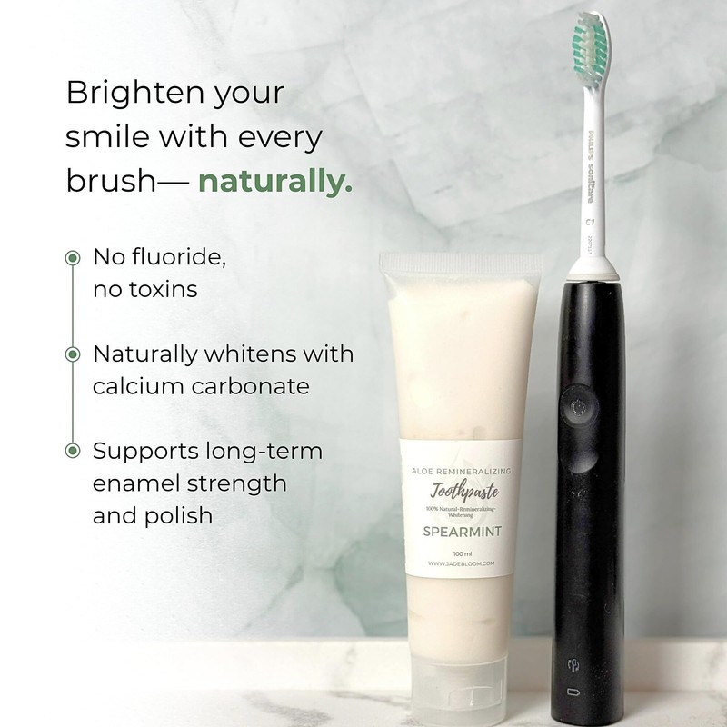 Jade Bloom, Aloe Toothpaste, Plastic 100ml Tube, Spearmint