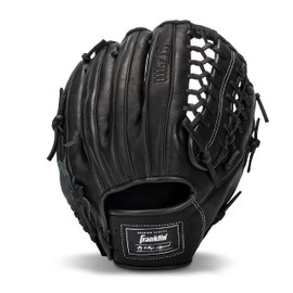 Franklin Sports Baseball Fielding Glove - Men's Adult and Youth Baseball Glove - CTZ5000 Black Cowhide Glove - 12.75" Trapeze Web for Outfielders