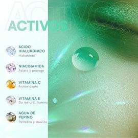 MIST JEWEL Tonico facial anti-manchas e hidratante REFRESH facial | Niacinamida, Ácido Hialurónico, Vit E y C y agua de pepino hidrata y prepara tu pi