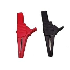 TestHelper 5sets AC262 Testing Probe Insulated Alligator Crocodile Clip Clamps 4mm Banana Plug Socket 5pcs Red and Black