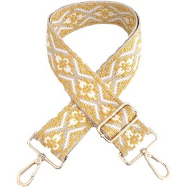 Estimation BAG STRAP SHOLDER Shoulder Strap Bag, Shoulder Belt, Wide, Wide, Single Item, Replacement, Shoulder Strap, Pattern, Embroidery, Bag Strap, Tyrolean Yellow