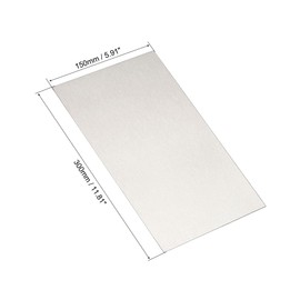 sourcing map Aluminum Sheet, 300mm x 150mm x 2mm Thickness 5052 Aluminum Plate