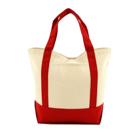 Mini Tote Bag 13.50” W x 10.25” H x 4.50” G inches/Grocery Tote Bag (Red)