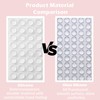 100 Pcs Glass Silicone Nail Art Typing Stickers, Clear Glass
