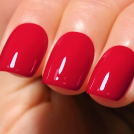 Ozzeal Apple Red Gel Polish - 15ml Soak-off LED UV Nail Polish for Manicure, Salon, and DIY at Home - Starter Kit for Women and Girls