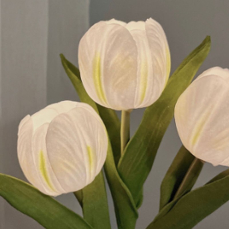 Tulip Night Light Soft Light Exquisite Ceramics PU Flower Table