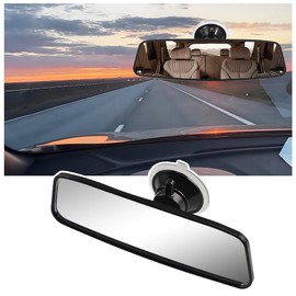 Car Rear View Mirror,HD 360° Rotatable Car Rearview Mirror for Observing Vehicles and Children,Suction Cup Universal Replacement Rear View Mirror for Most Cars,Trucks,SUVs