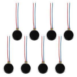 VAKTOK- 8pcs 10000RPM Mini Tiny Vibration Motor Wired Mini Flat Pager Electronic Mobile Phone Coin Cell Splice Flat Coin Button-Type Vibrating Motor