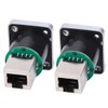 Conector de enchufes de interfaz RJ45 Aislador ignífugo, 2 uds.,
