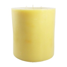Candlestock Beeswax Jumbo 3 Wick Pillar Candle, 6 X 6 Inches, Handmade