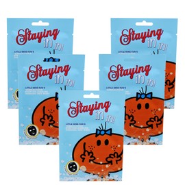 Little Miss Fun's Bubbling Charcoal Face Sheet Mask, Purifying Treatment, Pack of 5