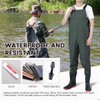 PVC Fishing Chest Waders for Men with Boots, Waterproof Bootfoot