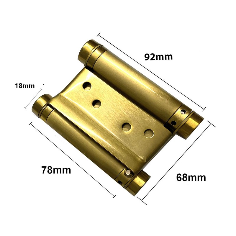 2Pcs Gold Color 3'' Cafe Saloon Door Hinges Double Action