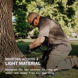 TRUEWERK Men’s Work Pants - T1 WerkPants Relaxed Fit, Lightweight, Moisture Wicking, Tactical Cargo Pants with 4-Way Stretch Navy