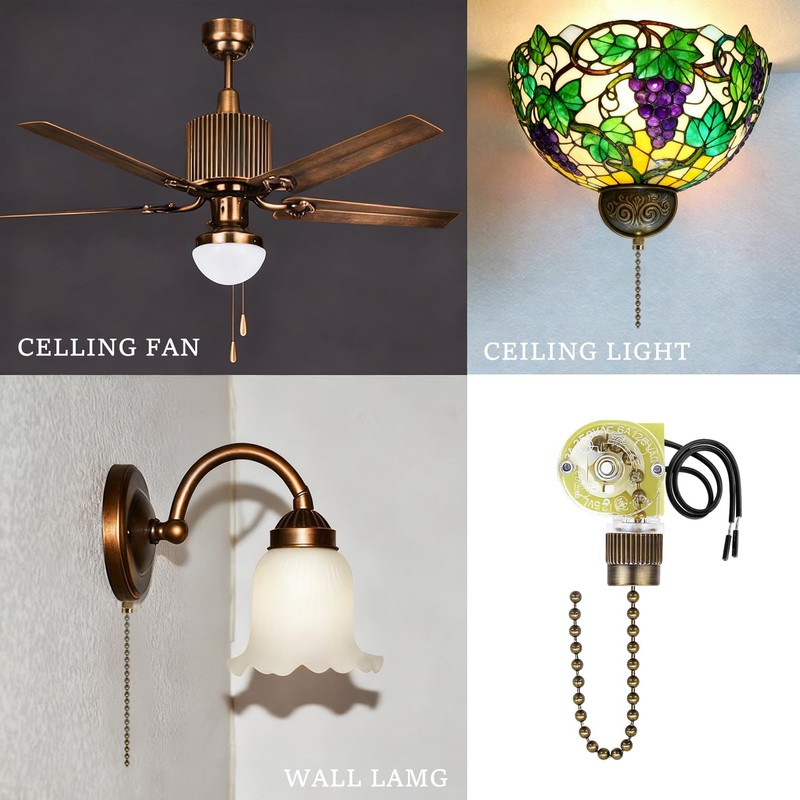 Dotlite 2Pack Ceiling Fan Pull Chain Light Switch Zing Ear