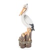 Pelican Statue – 24" Tall White Coastal Bird Sculpture on