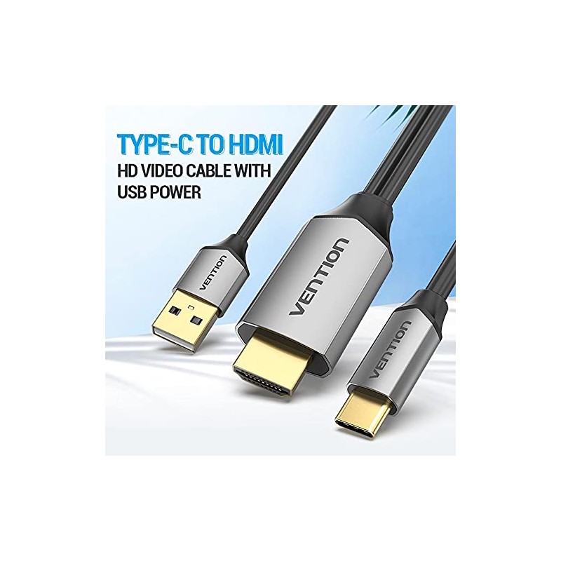 Flaretech 2 Meter Type-C to HDMI Cable 4K@60Hz Compatible -with