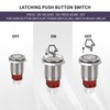 KERWINN 16MM Latching Push Button Switch with Light Reset Self-Locking