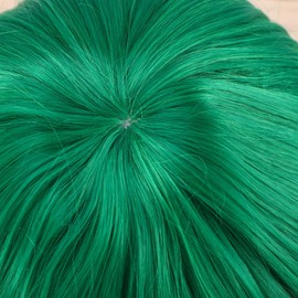 FOMIYES Peluca Bob Verde Corta con Volumen Natural, Liso y Lista para Usar