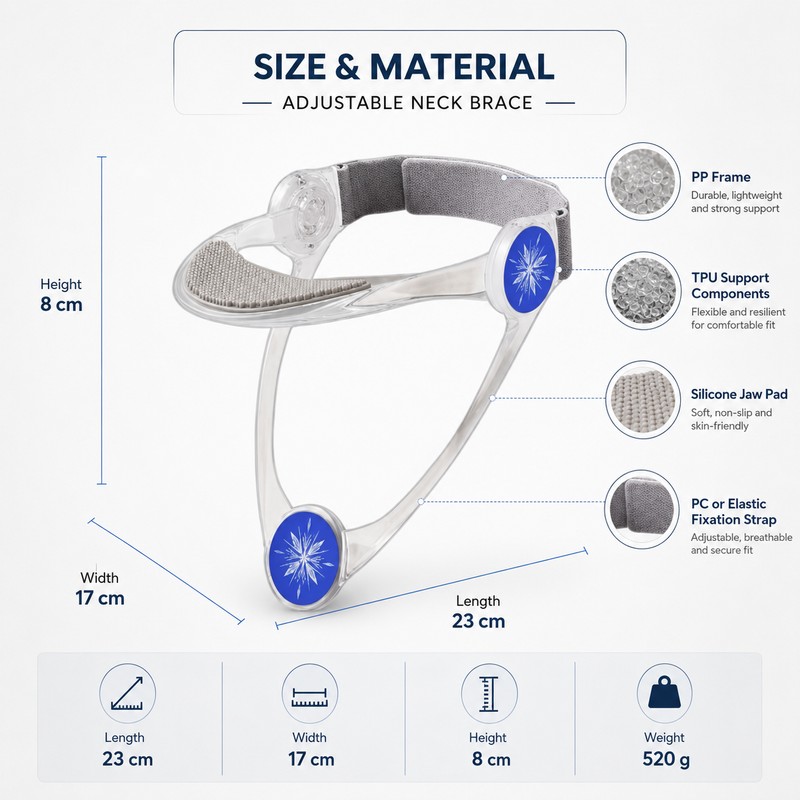 Adjustable Neck Brace for Posture Support – Lightweight Cervical Support