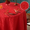 Red Round Tablecloth 70" (Seat 4-6), Reusable Table Cloth for