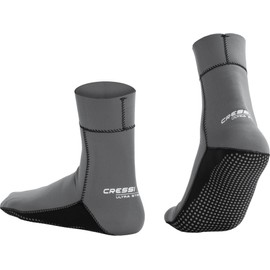 Cressi Ultra Stretch Neoprene Socks 1.5mm Unisex Adults Double Lined Neoprene Diving Shoes, Grey, M